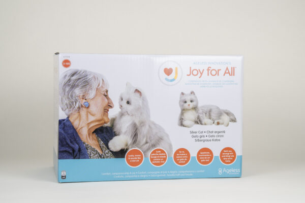 Joy for All interactieve knuffel kat werkt therapeutisch voor ouderen met dementie