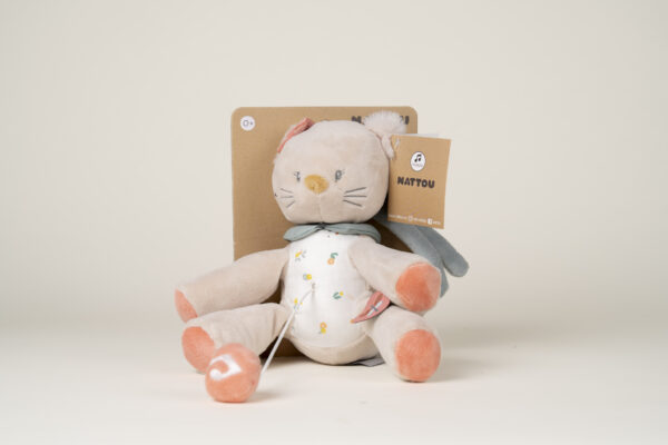 knuffel poes met muziek voor baby kraamkado
