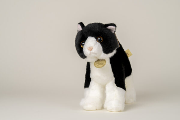 zwartwit knuffel kat klein